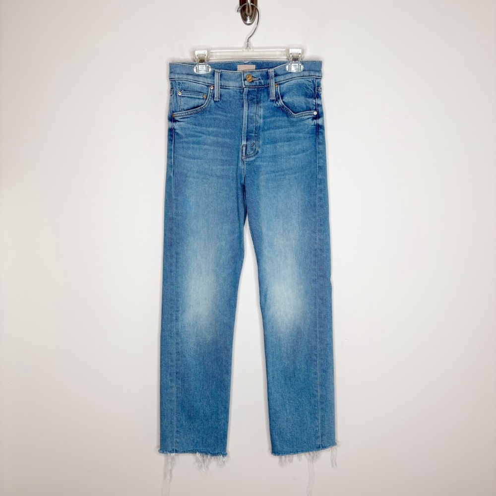 Mother Denim The Tomcat High Rise Straight Leg Jeans Ankle Fray Kitty Corner 26 - Picture 2 of 8